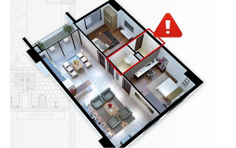 Nhà hướng Tây đặt nhà vệ sinh hướng nào