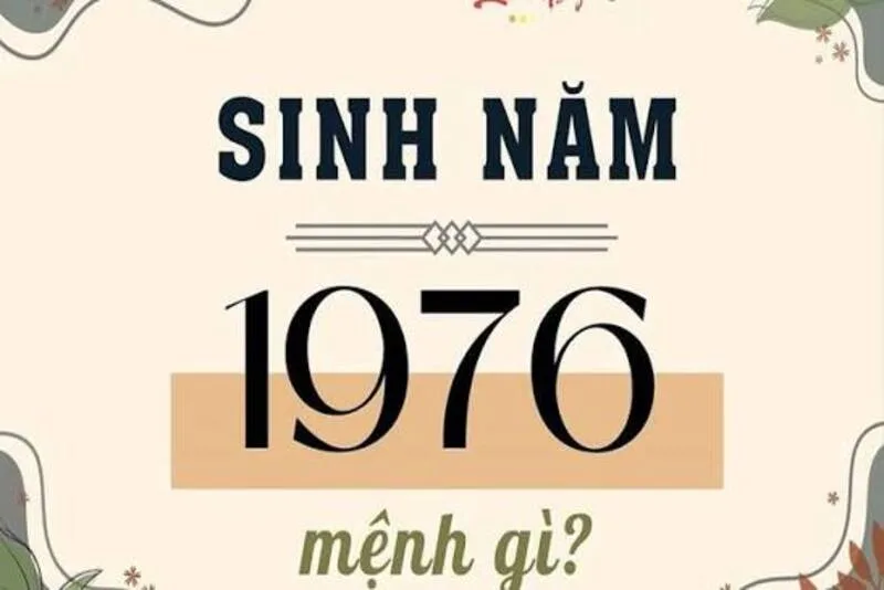 Tuổi Bính Thìn 1976 thuộc mệnh Thổ, nạp âm Sa Trung Thổ trong hệ thống ngũ hành truyền thống.